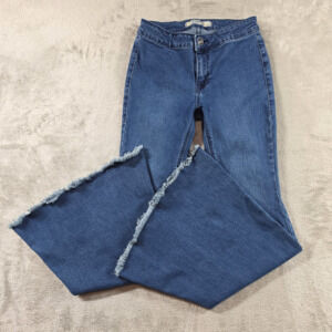 Rock & Roll Cowgirl Jeans 26x32 Bargain Button Bell Raw Hem BOHO Western